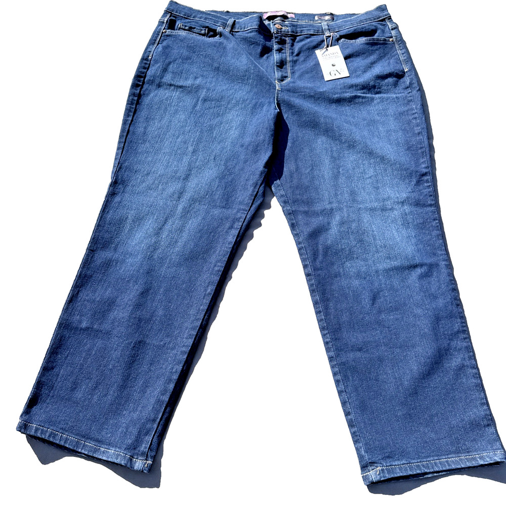 Gloria Vanderbilt Amanda Jeans Womens 24W Dark Wash Straight Leg NWT Stretch